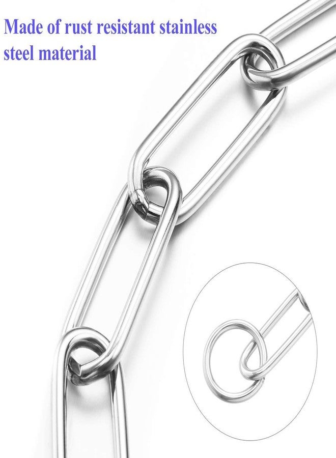 KsPups GSD Choke Chain Dog Collars Fur Saver Training Long Link Chrome Plated Choker, German Shepherd Dog Training Chock Chain (Silver GSD 24inch 4mm) - Image 4